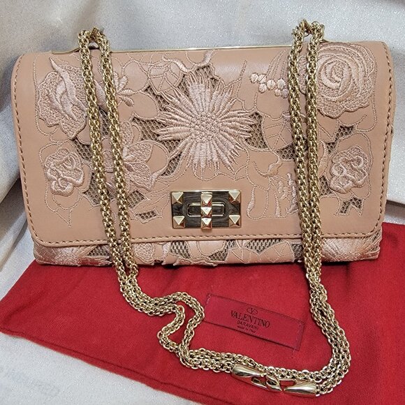 Rare VALENTINO Girello Flap Bag in Blush - Picture 10 of 14